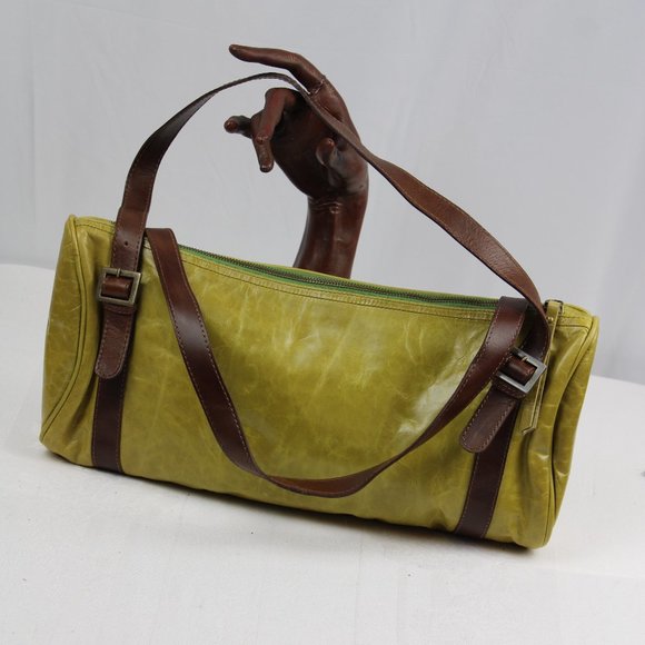 Latico Leather Distressed Chocolate Olive Shoulder - Picture 4 of 8